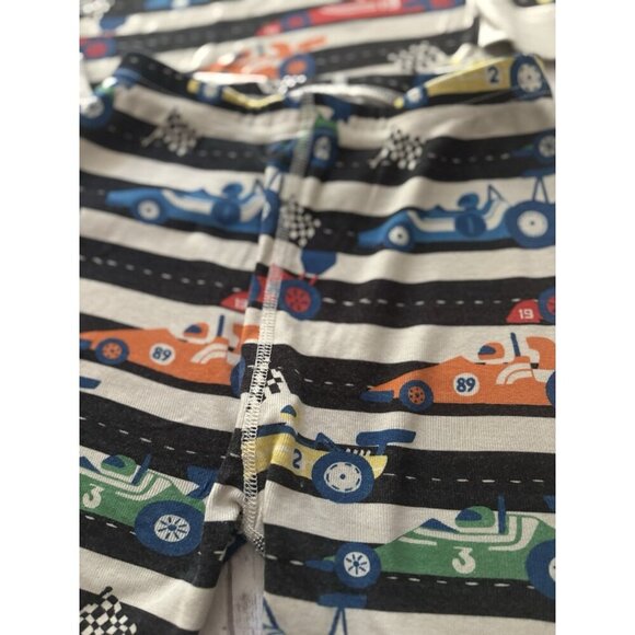 Hanna Andersson Race Car Pajamas Set Size 8 Shorts Long Sleeves Boys Kids - Picture 2 of 9